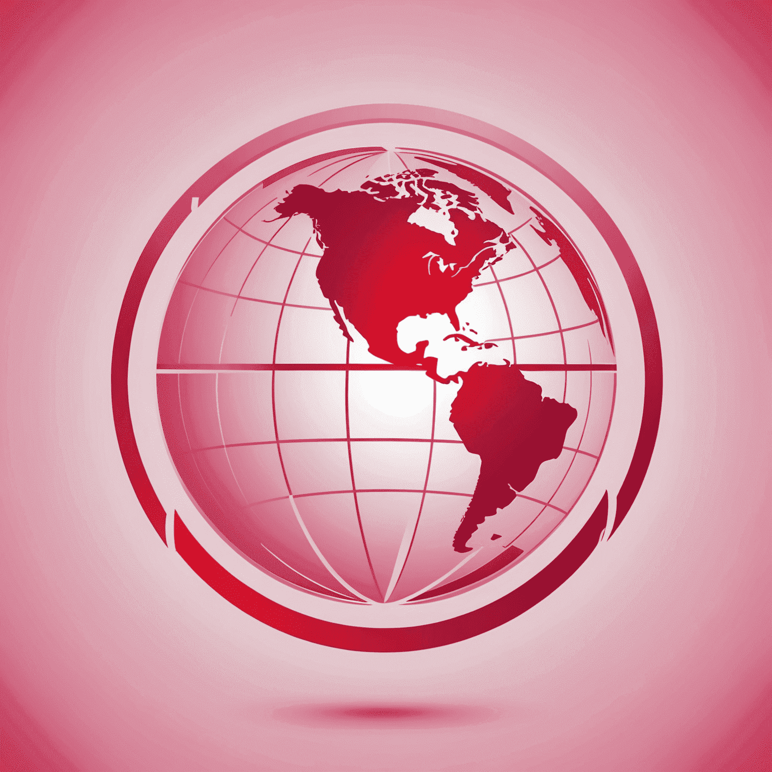 Company logo featuring a stylized globe icon in red and pink colors, symbolizing worldwide mobile and internet connectivity for travel